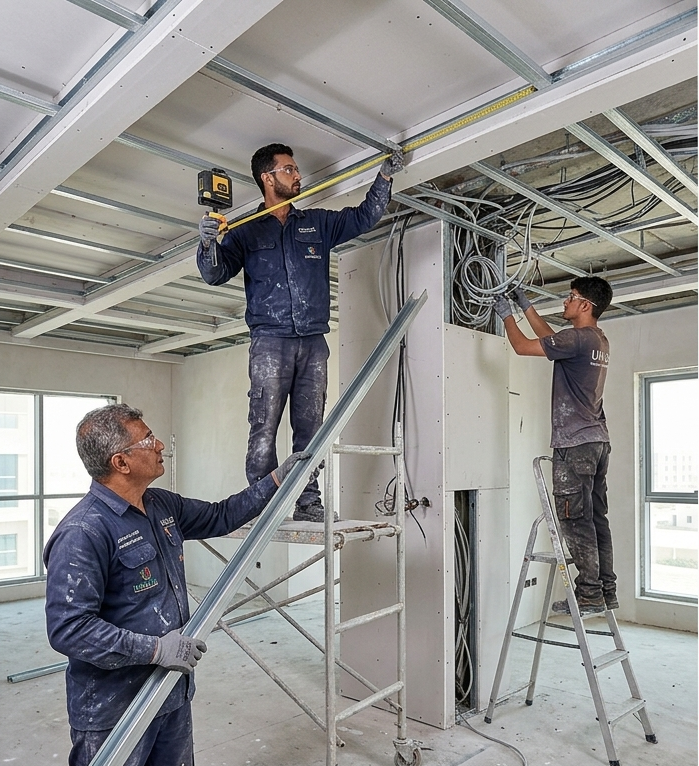 False Ceilings work by Unique Technical Services