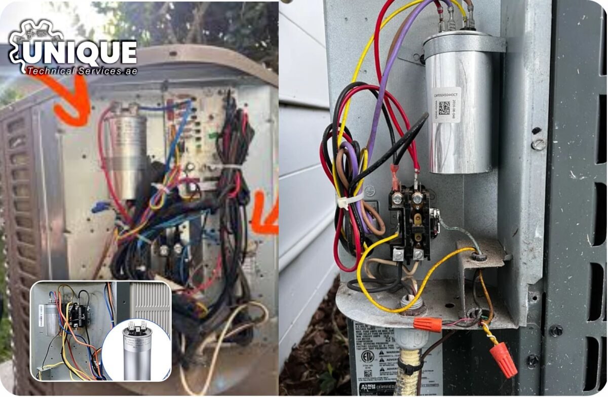 Why Your AC Isn’t Cooling in Dubai, Sharjah & Ajman – Fix It Fast 14 AC Capacitor Replacement in Dubai